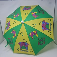 Vintage 1998 Barney Stroller Umbrella Flex Shaft Colorful Great Condition - New 