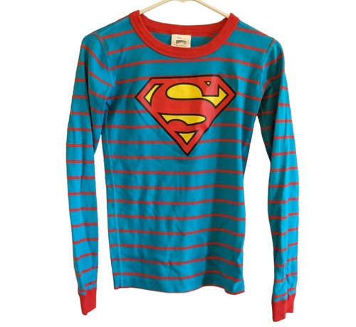 Hanna Andersson Justice League Superman Size 14 Sleep Shirt Cotton Long Sleeve - Picture 4 of 10
