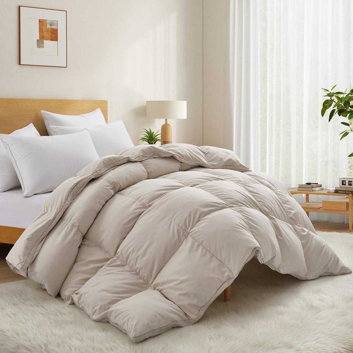 Soft Extra Winter Warm Down Comforter Gusseted Fluffy, King or