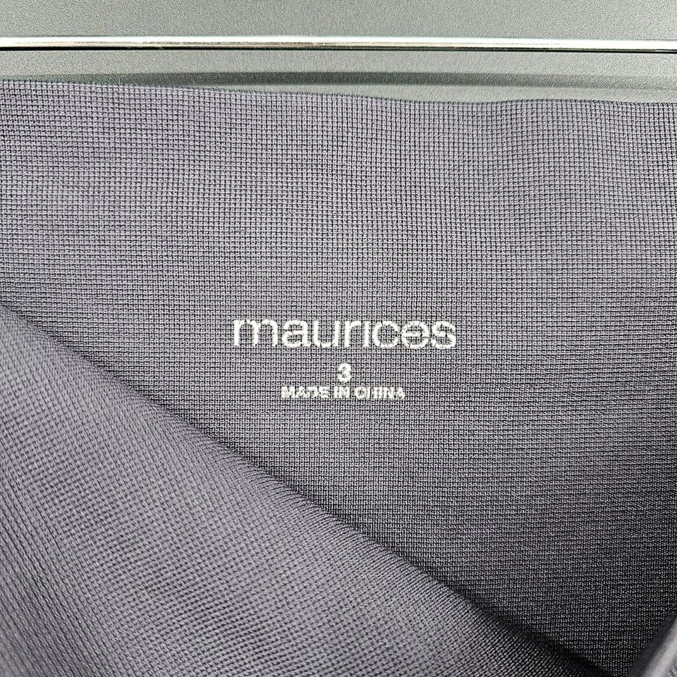 Maurices Active Leggings 3 Grey Muted Camo Stretchy Workout Thick Cropped Plus - Image 2 of 4