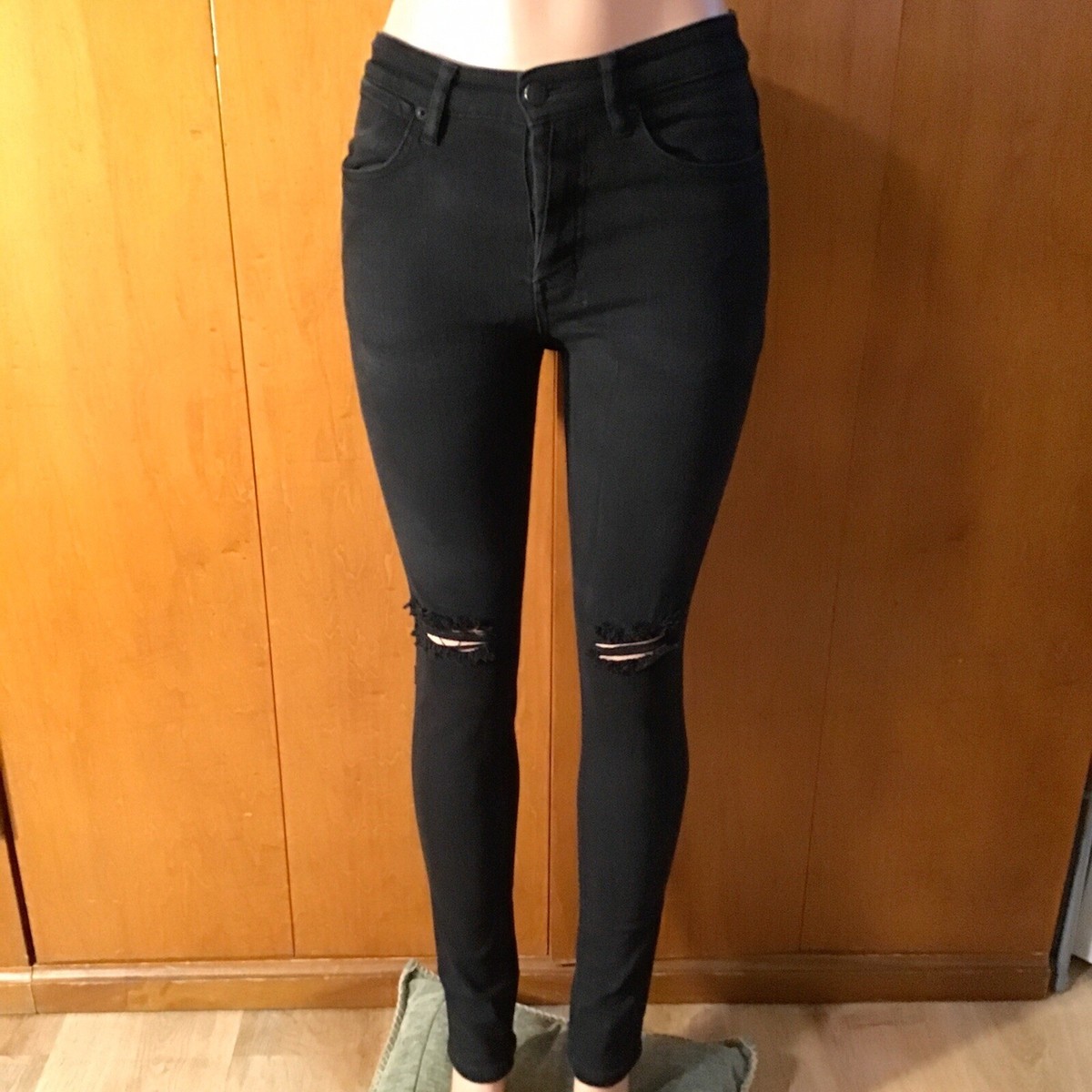 Ksubi Van Winkle Ace Black Slice Black Skinny Jeans Size 32