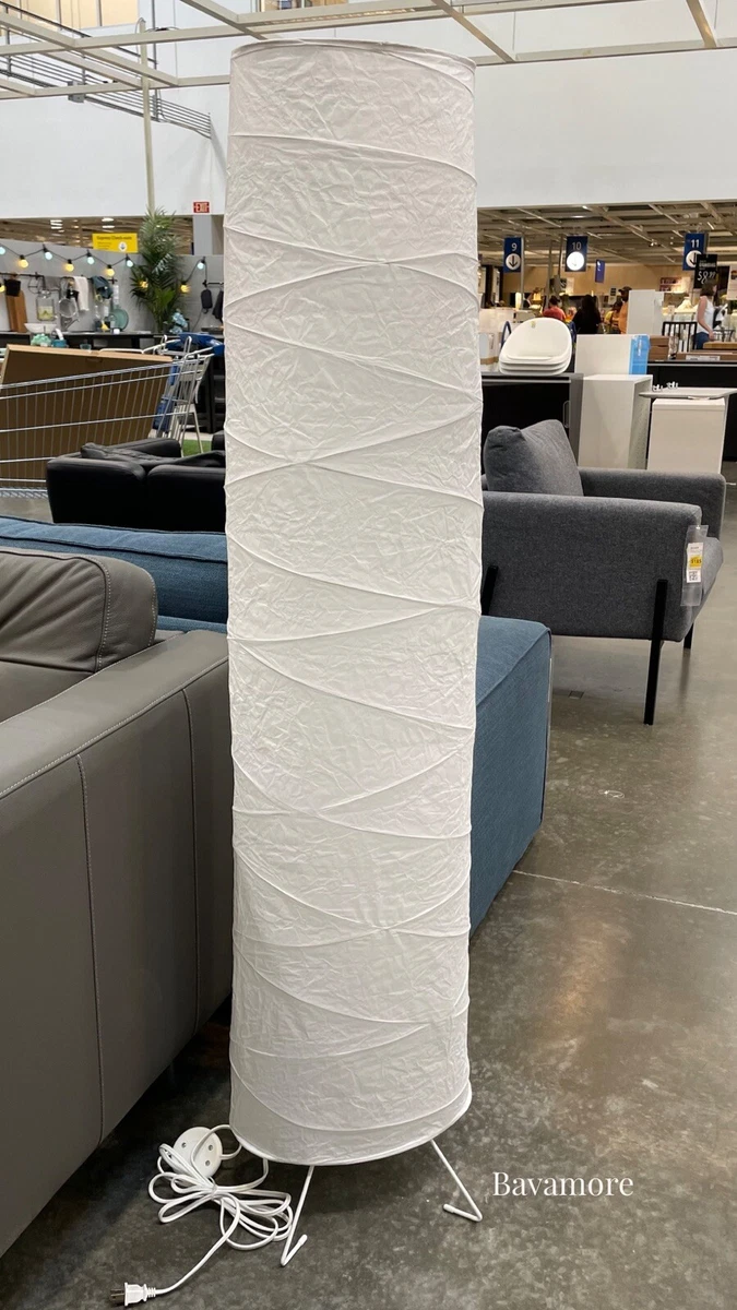 IKEA VICKLEBY Floor Lamp Handmade Rice Paper White 54