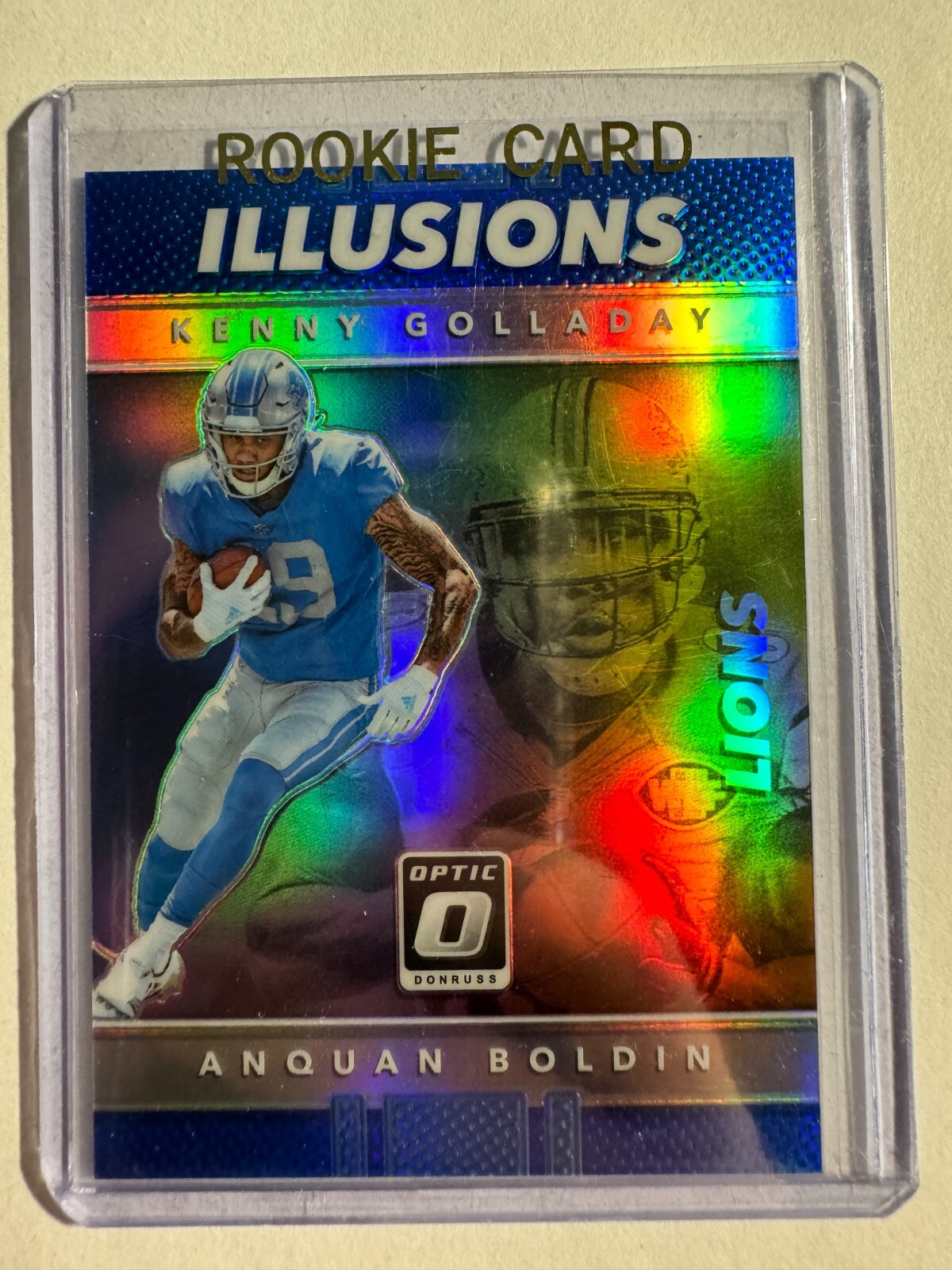 K192,458- 2017 Donruss Optic Illusions Blue #26 Anquan Boldin/Kenny Golladay/149