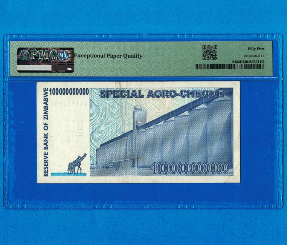 100 Billion Special Agro Cheque Zimbabwe PMG Certified Verified Authentic 2008 - Image 2 of 4