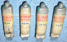 4 NOS Raytheon 2E32 Sub-Miniature Vacuum Tube...