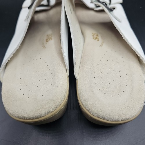 SAS Womens White Wedge Sandals Double Buckle Triple Comfort Size 8.5W H5 278872 - Picture 9 of 12