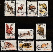 Romania 1993-95 postage stamps: animals animali животные animals animaux 1