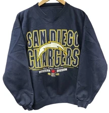 San Diego Chargers NFL Football 90s Graphic Crewneck Sweatshirt Men Women