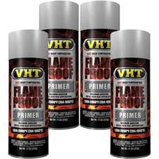 VHT High Temp Paint SP100 (4pk); Flameproof 11oz Aerosol Flat Gray up to 2000°F