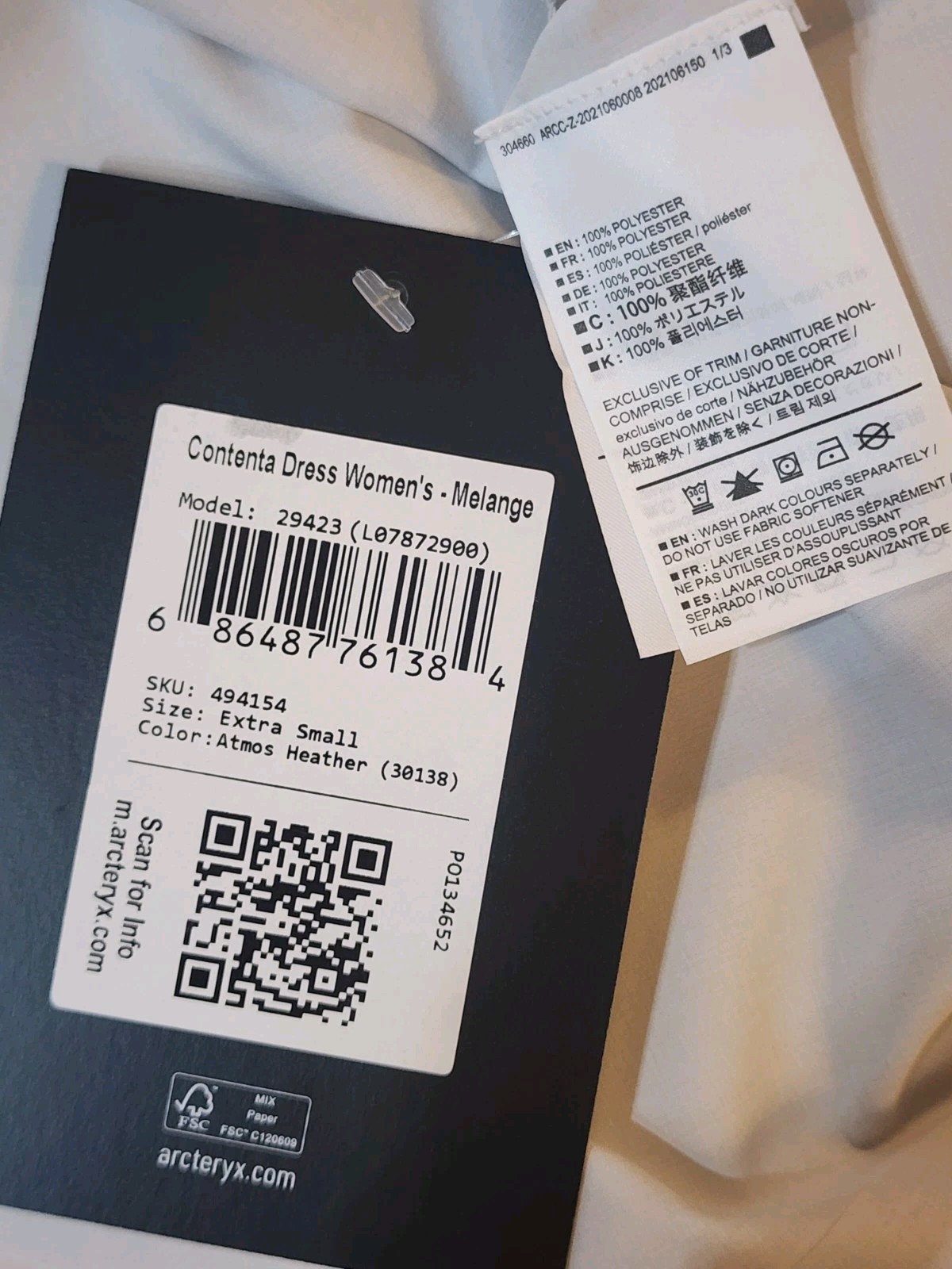 NWT Arc’teryx Contenta Belted Dress Sz XS Minimal Utility Travel Chic Athleisure thumbnail 4