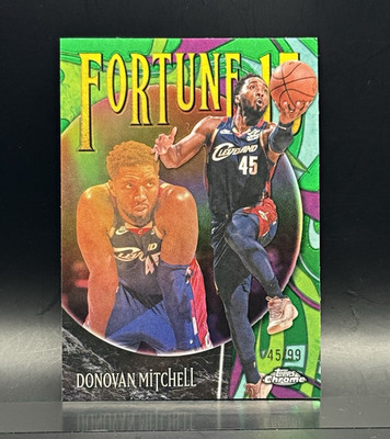 Topps Chrome 2025-26 Donovan Mitchell Cavaliers Fortune 15 #F15-10 /99 Insert