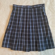 Tommy Hilfiger School Uniform Skirt Skort Girls Size 14 Blue Plaid