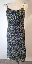 Vintage Express World Brand Size 3/4 Colorful Floral Sundress Lined Midi Dress