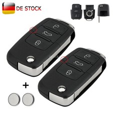 2X Schlüssel Gehäuse für VW Passat Golf 5 Tiguan Eos Caddy Touran Crafter Skoda