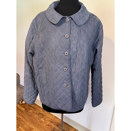 Cabelas Womens Quilted Jacket Periwinkle Blue Lightweight Outdoor Coat