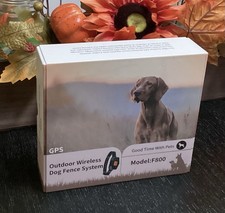 Outdoor GPS Wireless Dog Fence Electric Adjustable System Model: F800 Black New