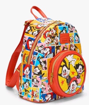 NWT Loungefly Animaniacs Characters Cartoon Grid Mini Backpack Nostalgia Retro 