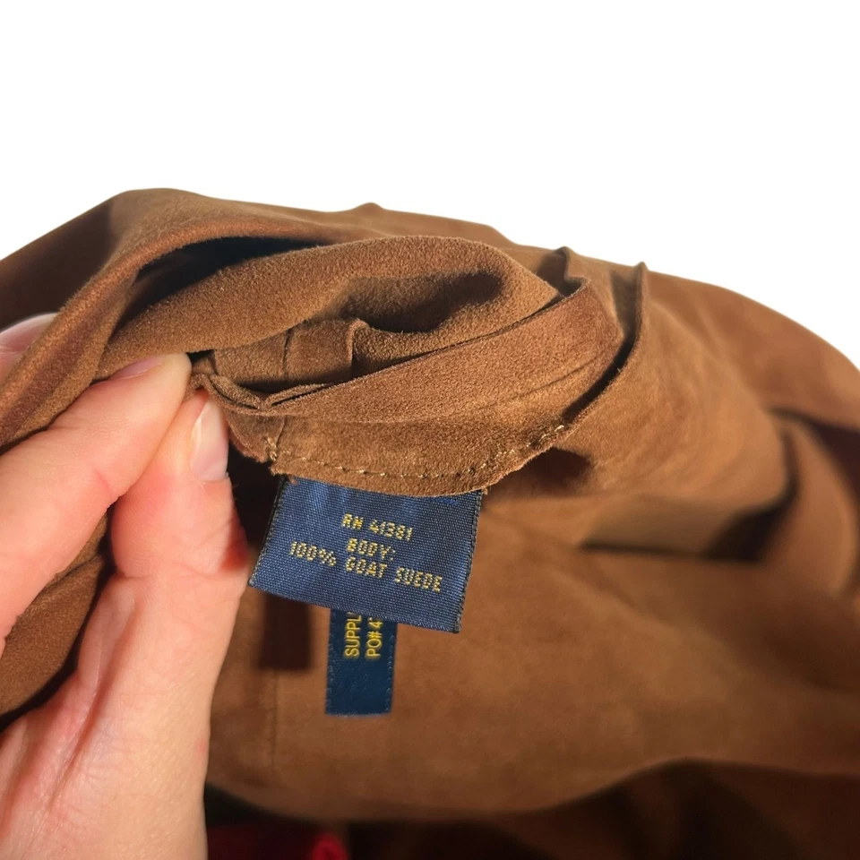 Polo Ralph Lauren Goat Suede Leather Sleeveless Dress Women's Size 10 Brown EUC! - Image 4 of 4