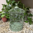 Rustic Farmhouse Green Colored Bird Cage For Decor — photo 1