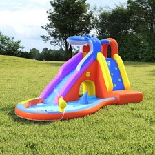 Scivolo d'Acqua Gonfiabile con Piscina 450x320x240 cm in PVC Happy Hop