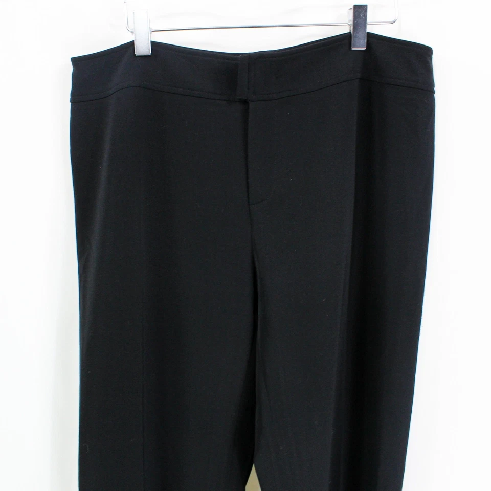Philippe Adec Black Straight Leg Button Closure Dress Pants - Image 3 of 4