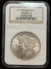 NGC MS64 1921 US Morgan One Dollar Silver Coin -039