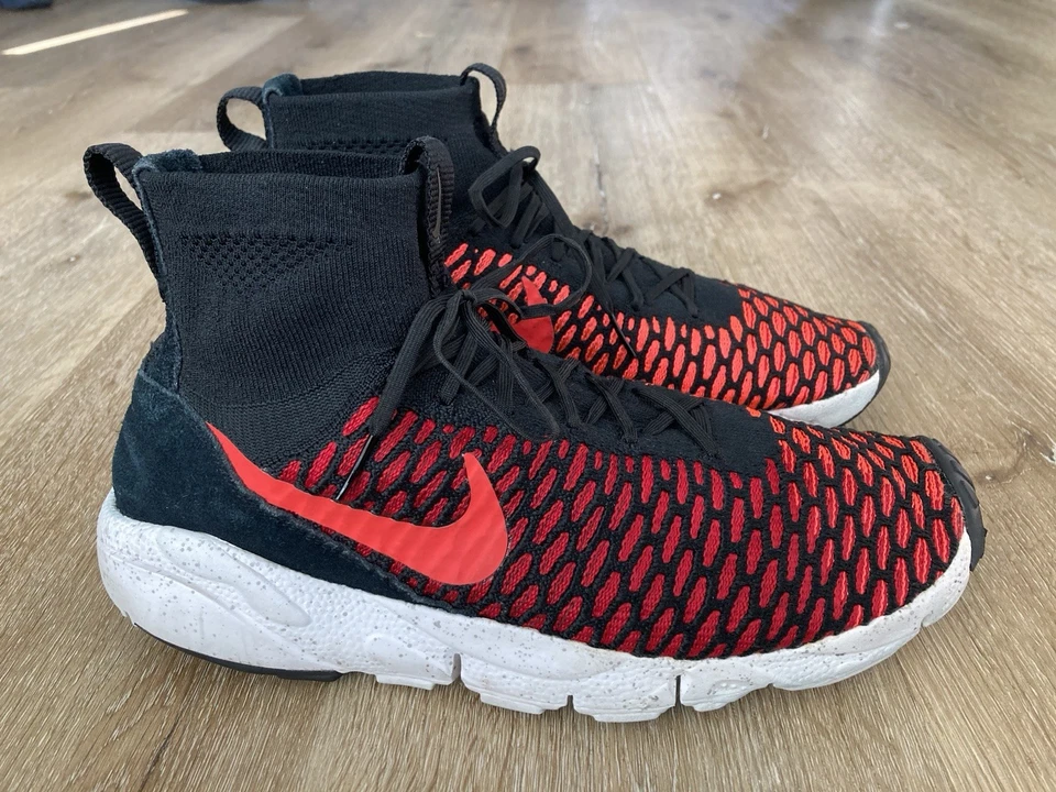 Nike Air Footscape Magista Flyknit Black Gym Red Size US9 UK8 EU42.5 - Image 3 of 4