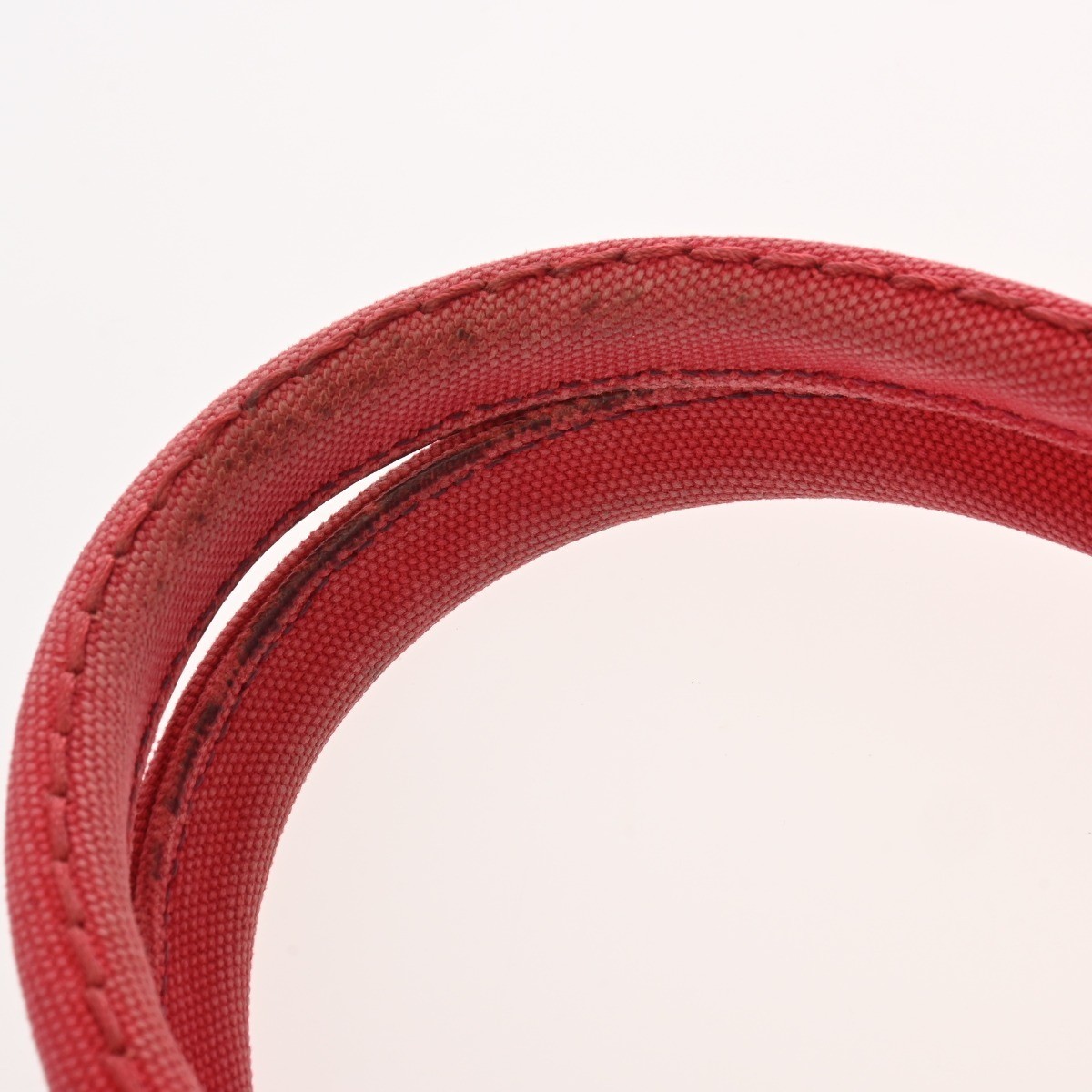 PRADA CANAPA Mini Red 1BG439 Ladies Canvas Handbag B Rank Used  from japan thumbnail 5