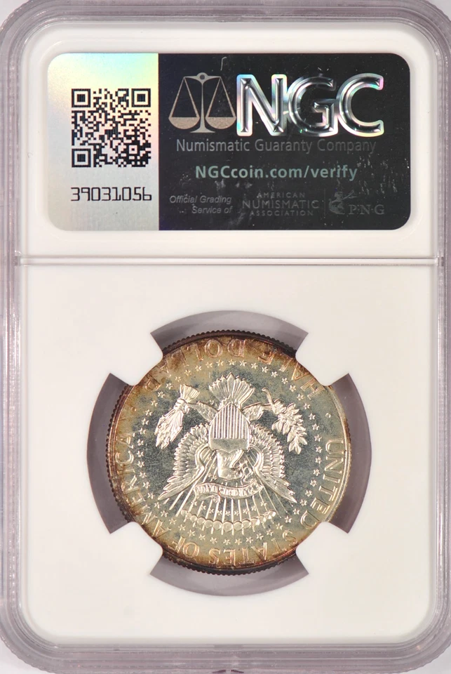 1967 SMS TONED Kennedy Half Dollar NGC MS 66 SP66 Toning Silver Coin 50C - Image 2 of 4
