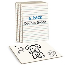 6 Pack Dry Erase Boards Double Sided Mini Whiteboards Lines 6x9 Inch Lined