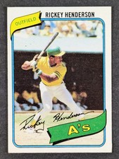1980 Topps Baseball #482 Rickey Henderson Rookie Oakland A's