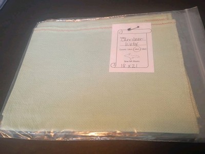 16 Count Cloth Light Green Caribbean Water 18'' x 21' Cross Stitch Fabric