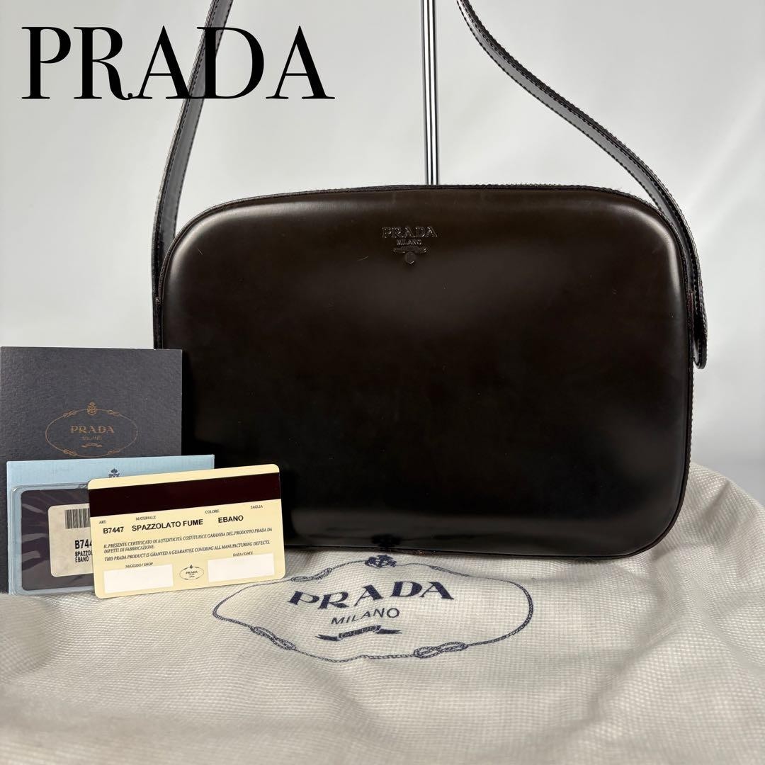 Prada Leather Gradient Camera Bag One Shoulder Bl… - image 1