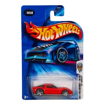 HOT WHEELS C6 Corvette Red First Editions Mainline Chevy Chevrolet C2741 2004 - Image 1 of 2