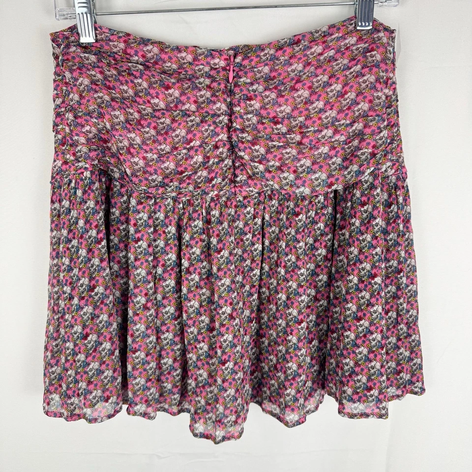 ZADIG & VOLTAIRE JAVALA Mousseline TDM Mini Skirt Skull Print SIZE 38 -Altered - Image 2 of 4