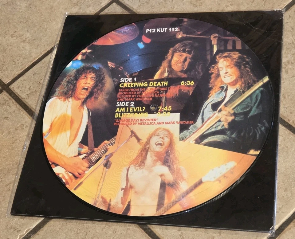 METALLICA Creeping Death PICTURE DISC Vinyl LP 1984 1st Press NO Barcode Ed RARE - Image 2 of 2