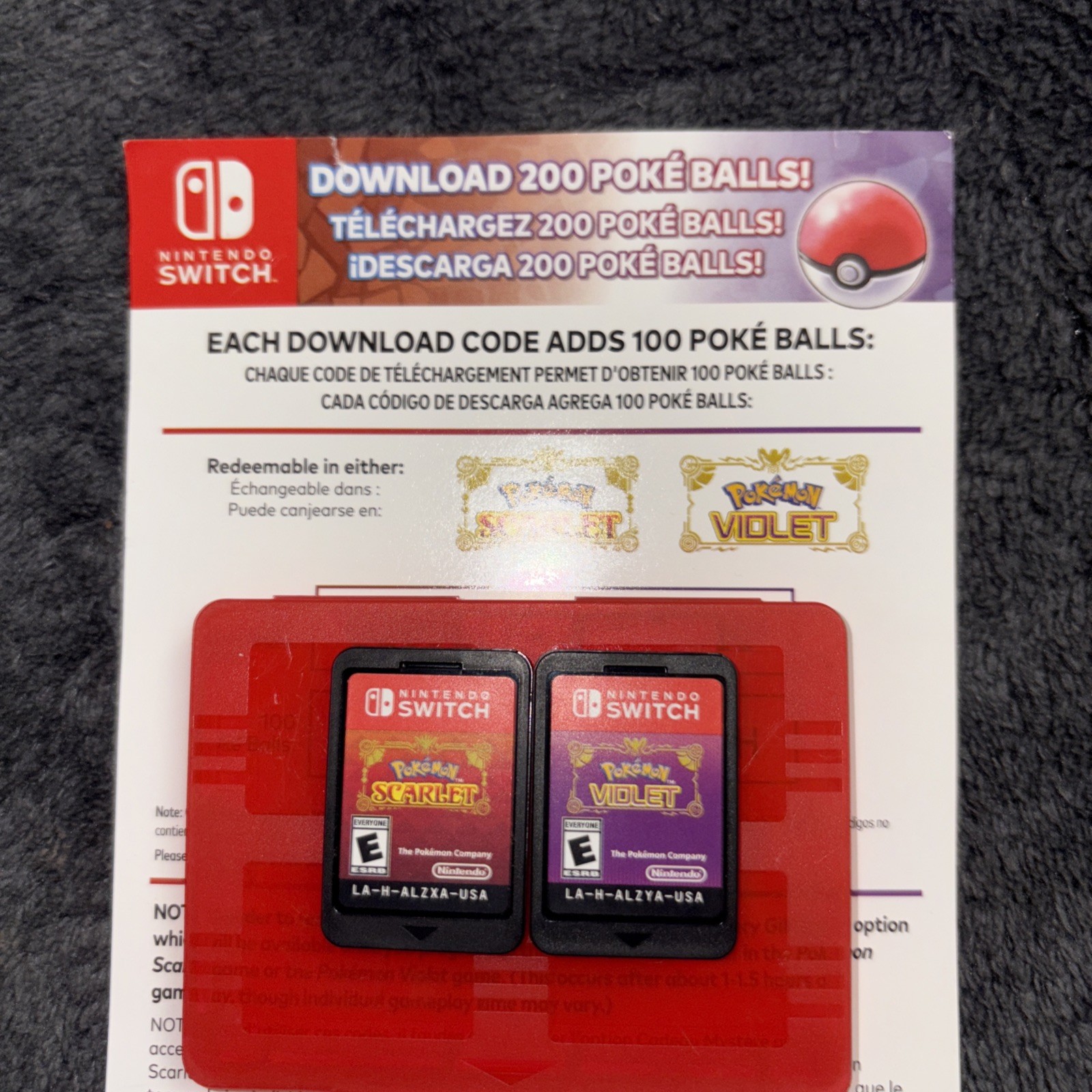Pokémon Scarlet and Violet With Pokeball Code