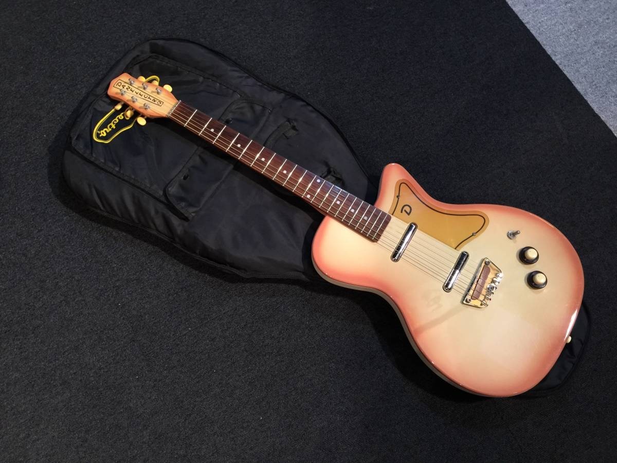 Electric Guitar Danelectro '56 U2 Pink Burst and Soft Case 90