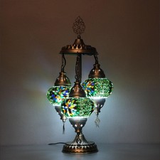 Asylove Turkish Lamp 3 Globe Turkish Mosaic Table Lamp Living Room And Office