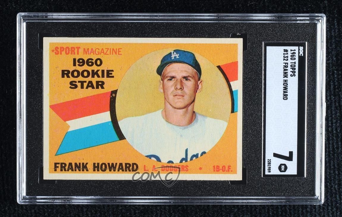 1960 Topps Sport Magazine 1960 Rookie Star Frank Howard #132 SGC 7 0w1