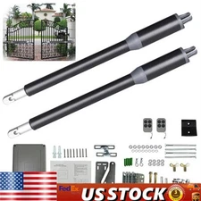New Automatic Arm Dual Swing Gate Opener Heavy Duty Kit Electric Remote Control
