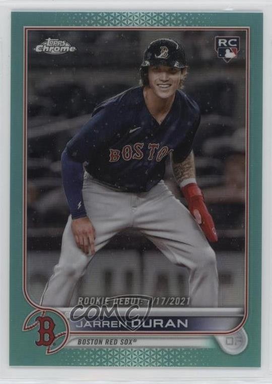 2022 Topps Chrome Update Debut Aqua Refractor 5/250 Jarren Duran Rookie RC 1ge5