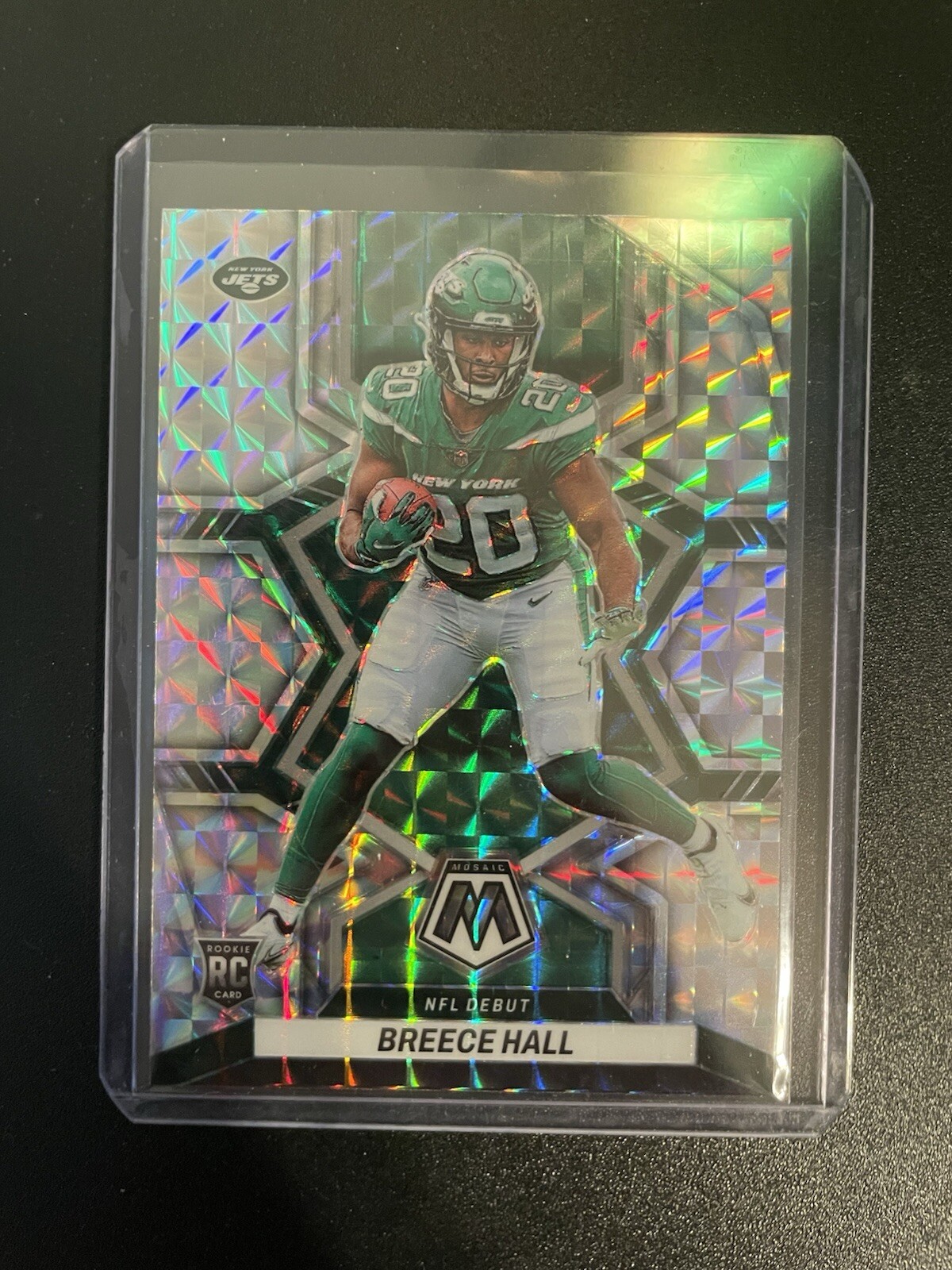 2022 Panini Mosaic Football Breece Hall #283 NFL Debut Rookie Silver Mosaic