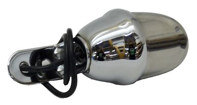 Grand General Mini Auxiliary Light – Chrome Housing, Blue Lens, Visor, Incandescent Bulb – For Semi Trucks (Each)