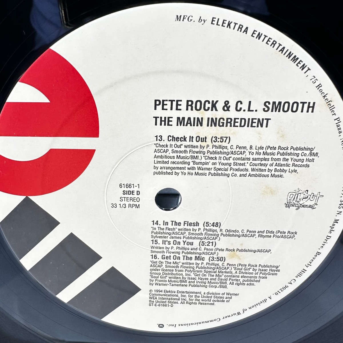 独Orig 2LP Pete Rock THE MAIN INGREDIENT Pete Rock & C.L. Smooth - The Main Ingredient '94 2xLP EU