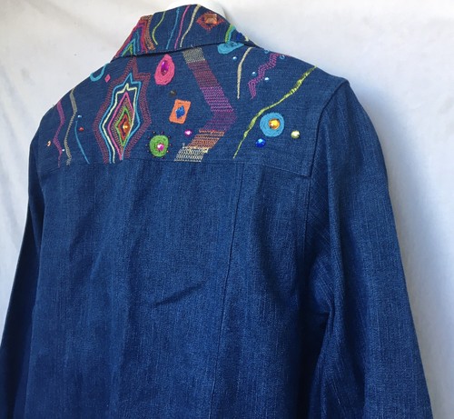 Chaqueta de mezclilla Philip Jane Gordon Opciones de diseño adornada bordada colorida - Imagen 9 de 11
