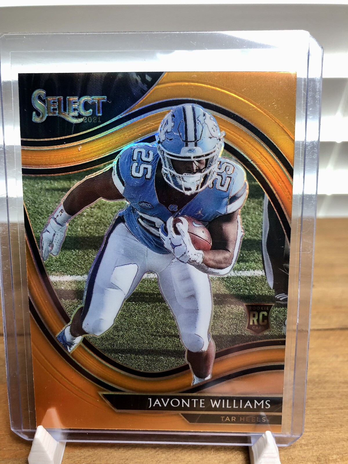 2021 Panini Chronicles Draft Picks Select Javonte Williams Orange Prizm RC Card