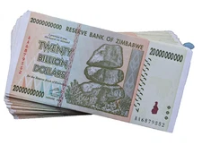10 X Zimbabwe 20 Billion Dollars, CIRCULATED Currency AA/AB Paper Money Banknote