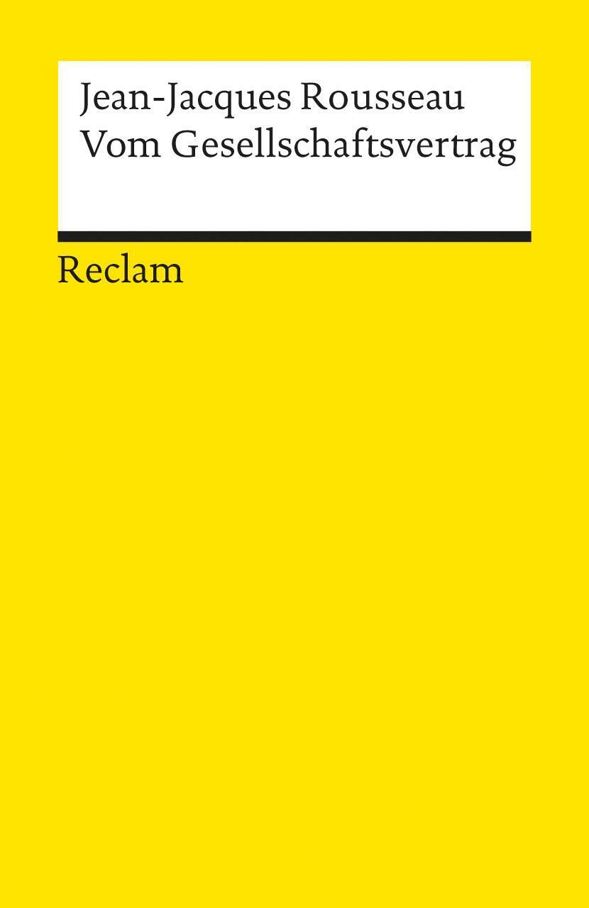 Thumbnail - Vom Gesellschaftsvertrag | Jean-jacques Rousseau | Taschenbuch |