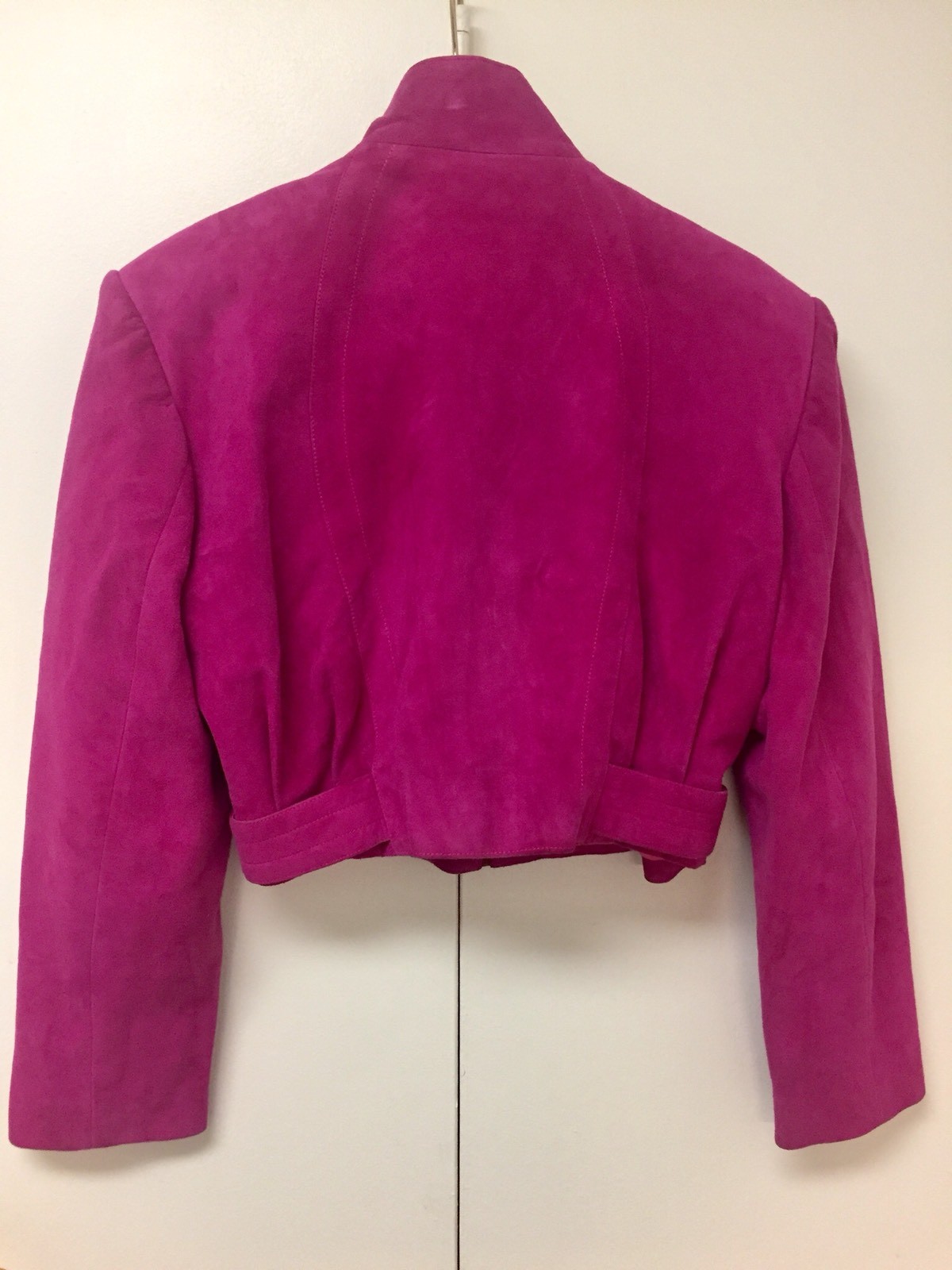Jean Claude Jitrois Pink Suede Jacket with Matching Bag image 3